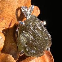 Raw Moldavite Pendant Sterling Silver #8102-Moldavite Life