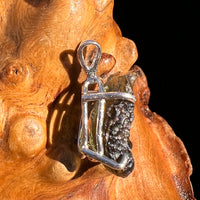 Raw Moldavite Pendant Sterling Silver #8104-Moldavite Life