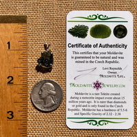 Raw Moldavite Pendant Sterling Silver #8105-Moldavite Life