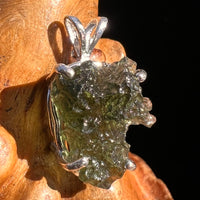 Raw Moldavite Pendant Sterling Silver #8106-Moldavite Life