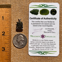 Raw Moldavite Pendant Sterling Silver #8107-Moldavite Life