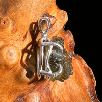 Raw Moldavite Pendant Sterling Silver #8108-Moldavite Life