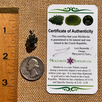 Raw Moldavite Pendant Sterling Silver #8108-Moldavite Life