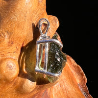 Raw Moldavite Pendant Sterling Silver #8109-Moldavite Life