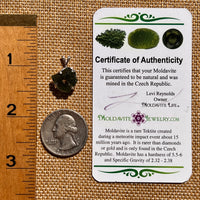 Raw Moldavite Pendant Sterling Silver #8110-Moldavite Life