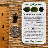 Raw Moldavite Pendant Sterling Silver #8112-Moldavite Life