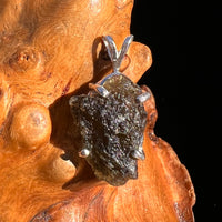 Raw Moldavite Pendant Sterling Silver #8113-Moldavite Life