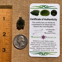 Raw Moldavite Pendant Sterling Silver #8114-Moldavite Life