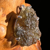 Raw Moldavite Pendant Sterling Silver #8117-Moldavite Life