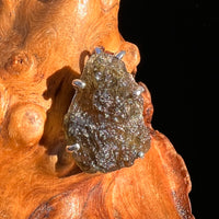 Raw Moldavite Pendant Sterling Silver #8117-Moldavite Life