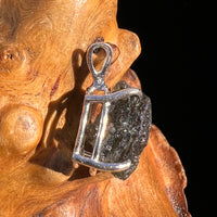 Raw Moldavite Pendant Sterling Silver #8120-Moldavite Life
