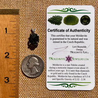 Raw Moldavite Pendant Sterling Silver #8120-Moldavite Life