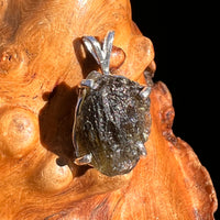 Raw Moldavite Pendant Sterling Silver #8120-Moldavite Life