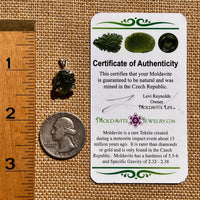 Raw Moldavite Pendant Sterling Silver #8122-Moldavite Life