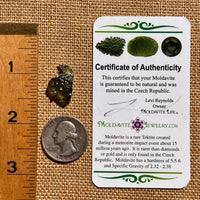 Raw Moldavite Pendant Sterling Silver #8123-Moldavite Life