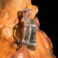 Raw Moldavite Pendant Sterling Silver #8126-Moldavite Life