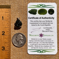 Raw Moldavite Pendant Sterling Silver #8131-Moldavite Life