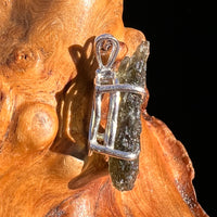 Raw Moldavite Pendant Sterling Silver #8132-Moldavite Life