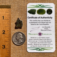 Raw Moldavite Pendant Sterling Silver #8133-Moldavite Life