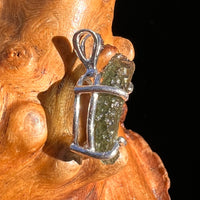 Raw Moldavite Pendant Sterling Silver #8141-Moldavite Life