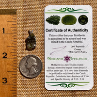 Raw Moldavite Pendant Sterling Silver #8141-Moldavite Life