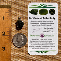 Raw Moldavite Pendant Sterling Silver #8147-Moldavite Life
