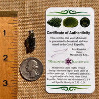 Raw Moldavite Pendant Sterling Silver #8149-Moldavite Life