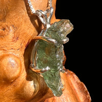 Raw Moldavite Pendant Sterling Silver #8429-Moldavite Life
