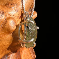 Raw Moldavite Pendant Sterling Silver #8430-Moldavite Life