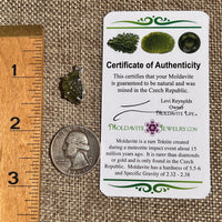 Raw Moldavite Pendant Sterling Silver #8430-Moldavite Life