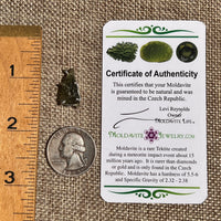 Raw Moldavite Pendant Sterling Silver #8432-Moldavite Life