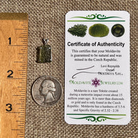 Raw Moldavite Pendant Sterling Silver #8433-Moldavite Life