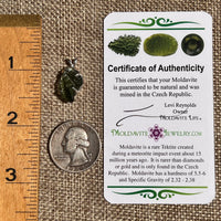 Raw Moldavite Pendant Sterling Silver #8434-Moldavite Life