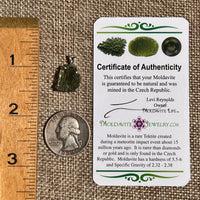 Raw Moldavite Pendant Sterling Silver #8436-Moldavite Life