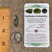 Raw Moldavite Pendant Sterling Silver #8438-Moldavite Life