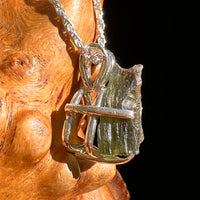 Raw Moldavite Pendant Sterling Silver #8440-Moldavite Life