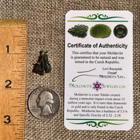 Raw Moldavite Pendant Sterling Silver #8440-Moldavite Life