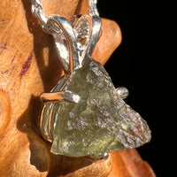 Raw Moldavite Pendant Sterling Silver #8441-Moldavite Life