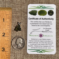 Raw Moldavite Pendant Sterling Silver #8441-Moldavite Life