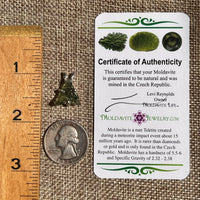 Raw Moldavite Pendant Sterling Silver #8442-Moldavite Life