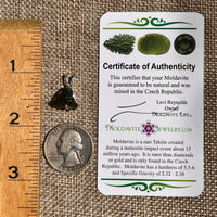 Raw Moldavite Pendant Sterling Silver #8443-Moldavite Life