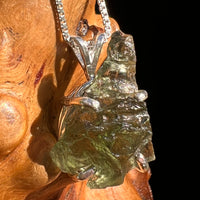Raw Moldavite Pendant Sterling Silver #8444-Moldavite Life