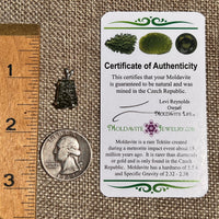 Raw Moldavite Pendant Sterling Silver #8445-Moldavite Life
