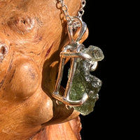 Raw Moldavite Pendant Sterling Silver #8447-Moldavite Life