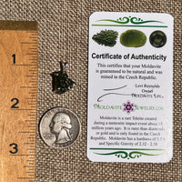 Raw Moldavite Pendant Sterling Silver #8451-Moldavite Life