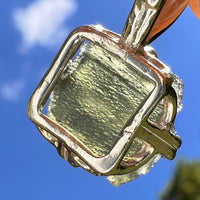 Raw Moldavite Pendant Sterling Silver #8456-Moldavite Life