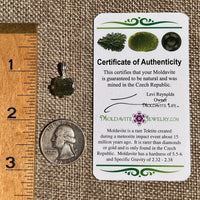Raw Moldavite Pendant Sterling Silver #8456-Moldavite Life