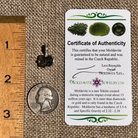 Raw Moldavite Pendant Sterling Silver #8457-Moldavite Life