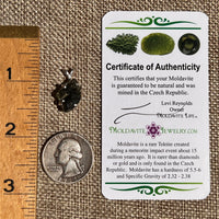 Raw Moldavite Pendant Sterling Silver #8462-Moldavite Life