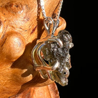 Raw Moldavite Pendant Sterling Silver #8463-Moldavite Life